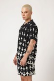 Camisa Estampada Pices Viscose Preto