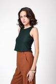 Regata Cropped Gola Careca Ika Verde Cadis