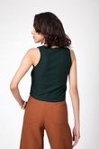 Regata Cropped Gola Careca Ika Verde Cadis
