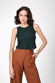 Regata Cropped Gola Careca Ika Verde Cadis