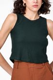 Regata Cropped Gola Careca Ika Verde Cadis