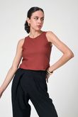 Regata Cropped Gola Careca Ika Pinhão Cadis