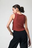 Regata Cropped Gola Careca Ika Pinhão Cadis