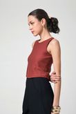Regata Cropped Gola Careca Ika Pinhão Cadis