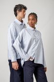Camisa Oversized Denis Tricoline Listrada