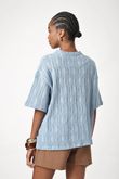 Camiseta Oversized Artie Malha Azul
