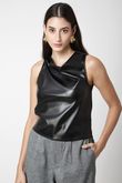 Blusa Regata Olivia P.U Preto