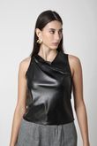 Blusa Regata Olivia P.U Preto