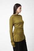 Blusa Assimétrica Nina Malha Verde