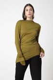 Blusa Assimétrica Nina Malha Verde