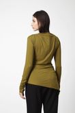 Blusa Assimétrica Nina Malha Verde