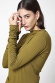 Blusa Assimétrica Nina Malha Verde