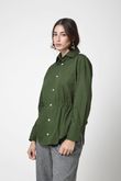 Camisa Rolotê  Kika Tricoline Verde
