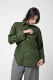 Camisa Rolotê  Kika Tricoline Verde
