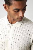Camisa Ponto Furos Bêne Trico Areia