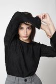 Camiseta manga longa Cassis Tulum Preto
