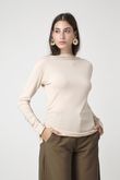 Blusa Assimétrica Nina Malha Areia