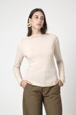 Blusa Assimétrica Nina Malha Areia