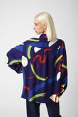 Camisa Oversized Litty Pincels Navy