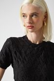 Camiseta Slim Fit Drapeada Salinas Preto