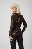 Blusa Manga Longa Mary Fluity Onça