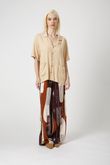 Camisa Tito Viscose Jacquard Areia