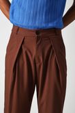 Calça Alfaiataria Pregas Flip Choco Alfaiataria