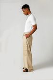 Calça Pantalona Yuly Natural Escuro Linho