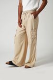 Calça Pantalona Yuly Natural Escuro Linho