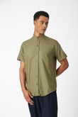Camisa Gola Padre Pierre 8 Militar Linho