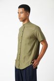 Camisa Gola Padre Pierre 8 Militar Linho