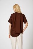 Camisa Gola Padre Pierre 8 Marrom Linho