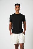 Camiseta Gola Careca Zico Preto Tricô