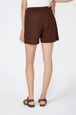 Shorts Linho Misto Guigo Marrom Linho