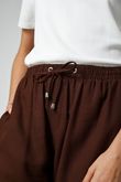 Shorts Linho Misto Guigo Marrom Linho