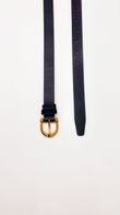 Cinto De Couro Com Fivela Ariel Preto Babi