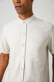 Camisa Gola Padre Pierre 8 Natural Claro Linho