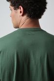 Camiseta Oversized Gola Careca T25 Musgo Algodão