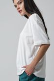 Camiseta Oversized Gola Careca T25 Off White Algodão