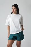 Camiseta Oversized Gola Careca T25 Off White Algodão