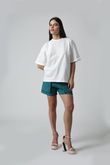 Camiseta Oversized Gola Careca T25 Off White Algodão