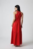 Vestido Longo Franzido Gisela Tomatino Crinkle