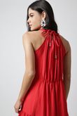 Vestido Longo Franzido Gisela Tomatino Crinkle