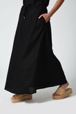 Saia Com Bolso Kaliana Preto Linho