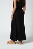 Saia Com Bolso Kaliana Preto Linho