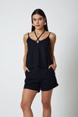 Regata Alcinha Marian Navy Linho