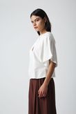 Blusa Manga Morcego Dalia Off Linho