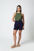 Bermuda Elástico e Com Bolso Faca Kael Navy Viscose