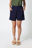 Bermuda Elástico e Com Bolso Faca Kael Navy Viscose