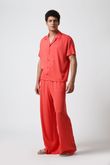 Camisa Ampla Maga Curta Dony Coral Viscose